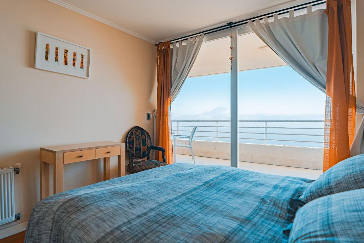 비냐델마르 Hermoso Departamento Con Insuperable Vista Al Mar 아파트 외부 사진