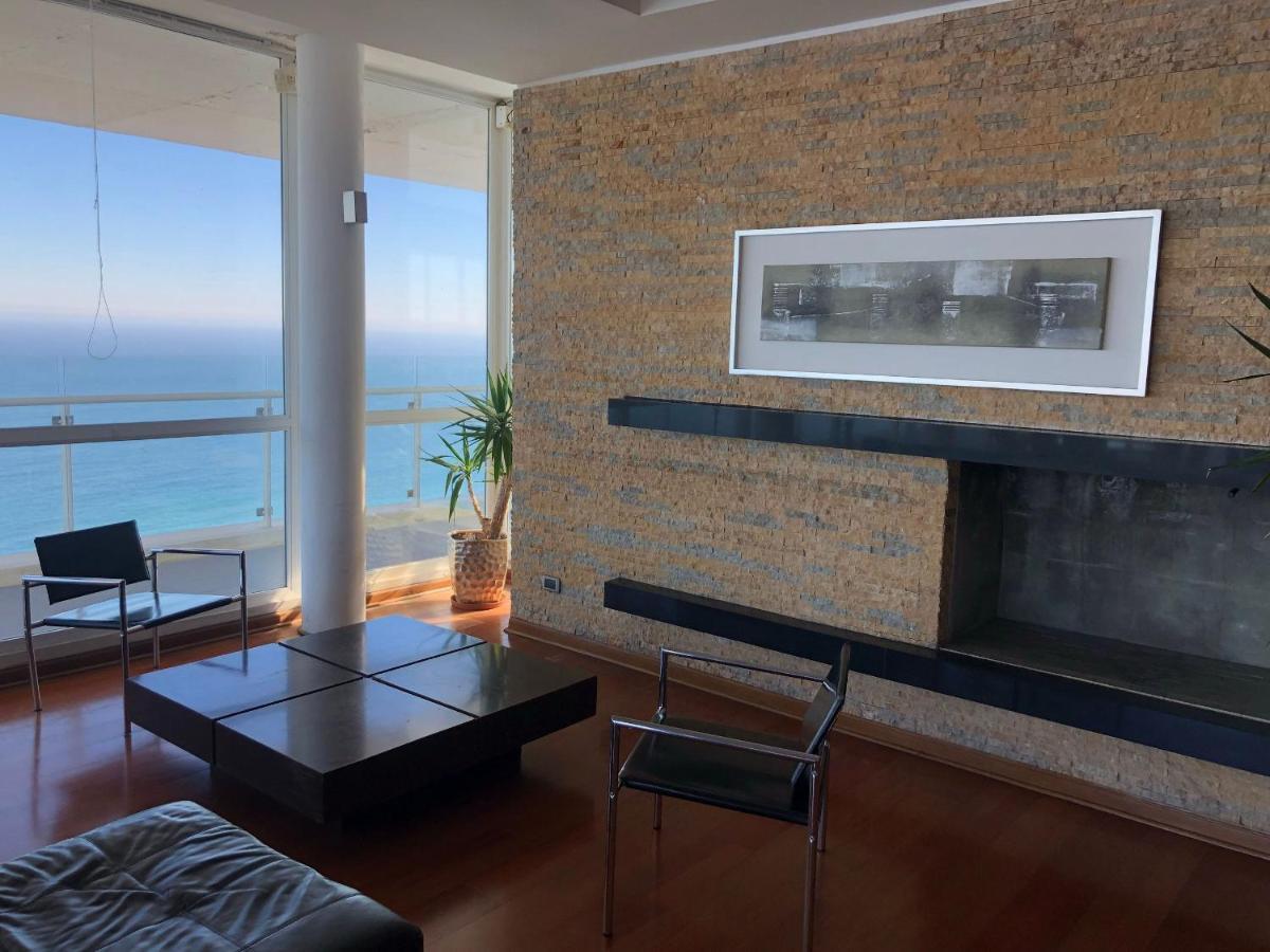 비냐델마르 Hermoso Departamento Con Insuperable Vista Al Mar 아파트 외부 사진